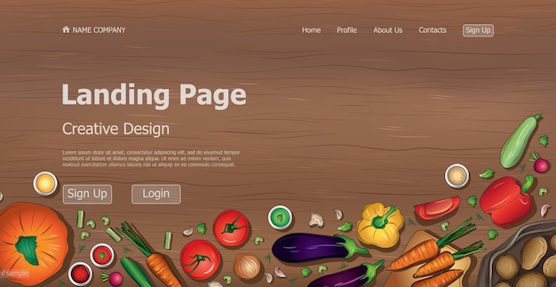 Stół z produktami sezonowymi